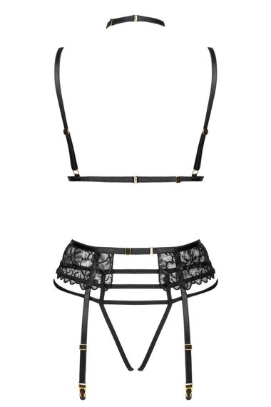 Комплект Beauty Night NOEMI SET bra, garter, crot. thong Чорний L/XL | Зображення 7