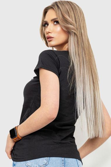 Футболка женская с принтом  цвет черный 221R3005 | Зображення 3