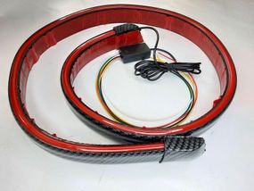 Спойлер CARBON 3.5см х120см для багажника з LED підсвічуванням (4 режима)
