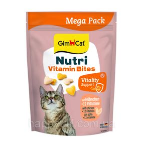 Вітаміни GimCat Nutri Vitamin Bites для дорослих котів мультивітаміни з куркою 425 г