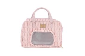 Сумка-переноска для собак та котів Misoko&Co, 41.5 см х 28 см х 23 см, рожевий