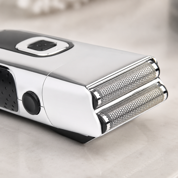 Бритва VGR V 332 Silver / Шейвер сеточный на USB / Электробритва с двойным лезвием и триммером | Зображення 4