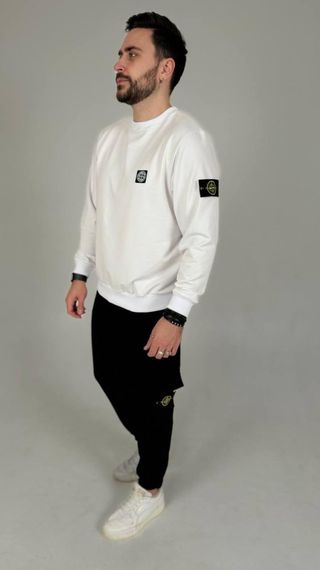 Спортивний костюм Stone Island світшот білий | Зображення 6