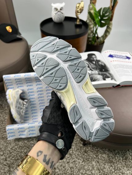 Кросівки ASICS Gel-NYC Grey Silver Yellow (замша , текстиль) весна / літо / осінь 39 | Зображення 4