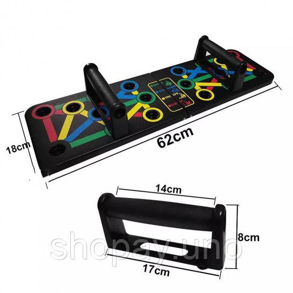 Спортивні опори для віджимання Foldable Push Up, Поворотні упори для віджимань, Упори з різними хватами EC-71 | Зображення 9