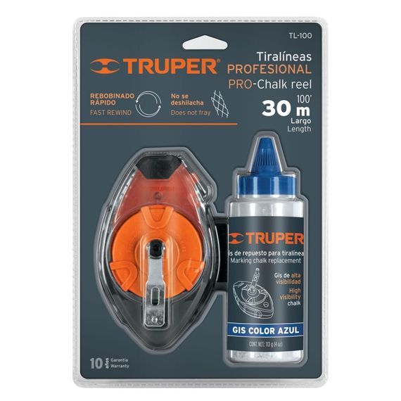 Разметочный шнур Truper 30 м с флаконом мелового порошка в комплекте (TL-100) | Зображення 1