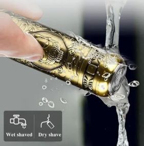 Аккумуляторная мини бритва металлическая дорожная USB электробритва роторная беспроводная Mini Shaver Alstow NS-701