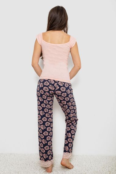 Піжама жіноча, колір персиковий, 243R1484-028 | Зображення 3