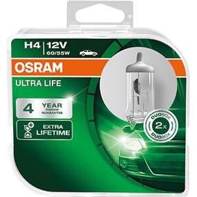 Лампа H4 12V 60/55W P43T ULTRA LIFE 64193ULT-2HB OSRAM