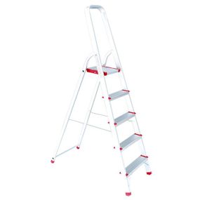 Стрем'янка з алюмінію, 5 сходинок, висота до платформи 1,06 м INTERTOOL LT-1005