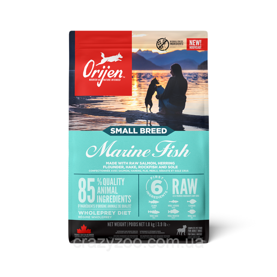 Сухий корм для собак малих порід Orijen Small Breed Marine Fish з морською рибою 1.8 кг o72252