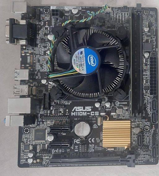 Комплект: материнская плата Asus H110M-CS / Intel Core i5-7400 (4 ядра по 3.0 - 3.5 GHz) / Intel HD Graphics 630 / Socket LGA1151 / Кулер BOX б/в | Зображення 2