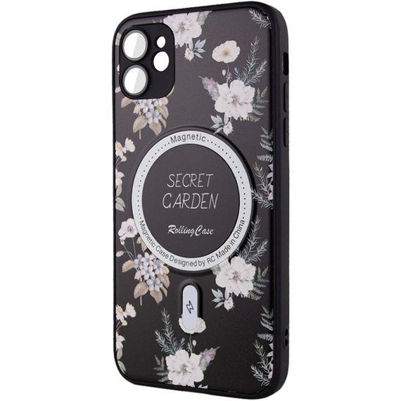 TPU+PC чехол Secret Garden with MagSafe для Apple iPhone 12 (6.1") Black | Зображення 2