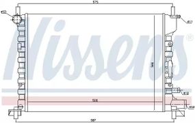 Радіатор охолодження двигуна FORD FIESTA, NISSENS (62053)