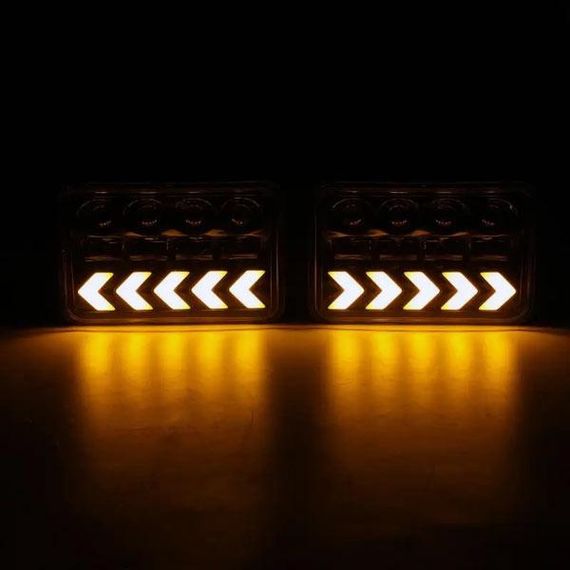 LED фара з DRL 40W 4x10W комплект 2 шт чітка світло-тіньова межа 6700 LM 10-30V 6000K | Зображення 2