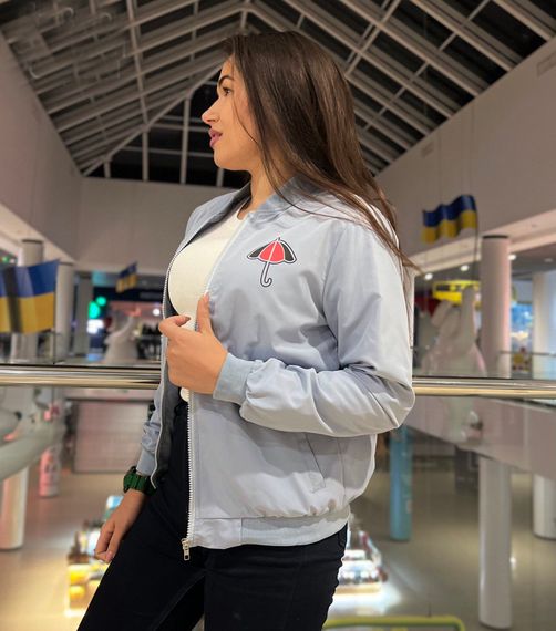 Женская весенняя ветровка из плащевки ZO0803 размер M, цвет серый | Зображення 1