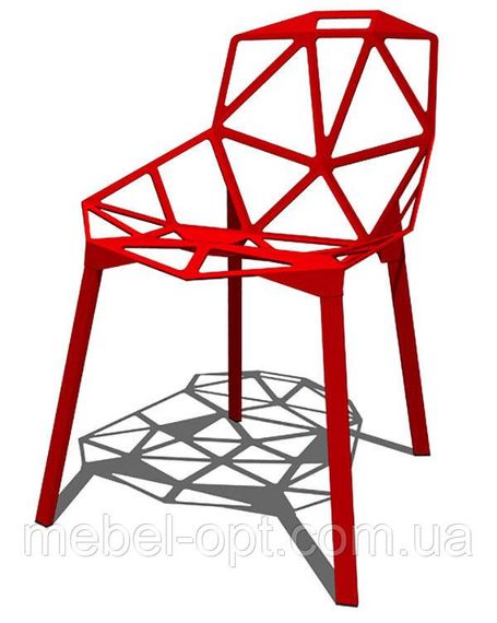 Стілець Chair one червоний алюміній, стиль модерн, дизайн Konstantin Grcic | Зображення 2