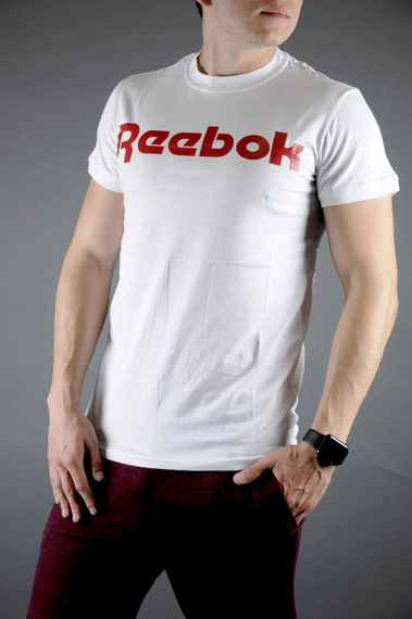 Футболка рибок бело-красный M XL