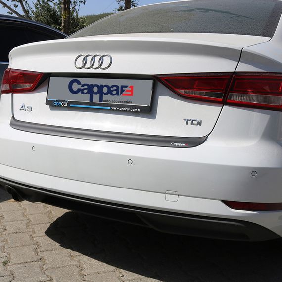 Накладка на задний бампер EuroCap (2017-2020, ABS) для Audi A3 2012-2020 гг. | Зображення 1