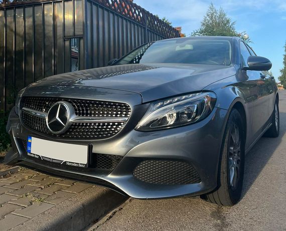 Передня решітка Diamond Silver 2014-2018, без камери для Mercedes C-сlass W205 рр | Зображення 2