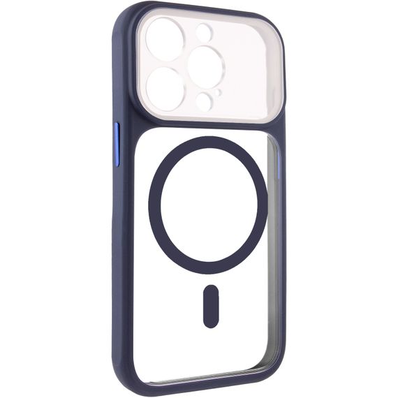 Чохол TPU+PC GETMAN Moon Clear with Magnetic Fit для Apple iPhone 15 Pro (6.1") Blue