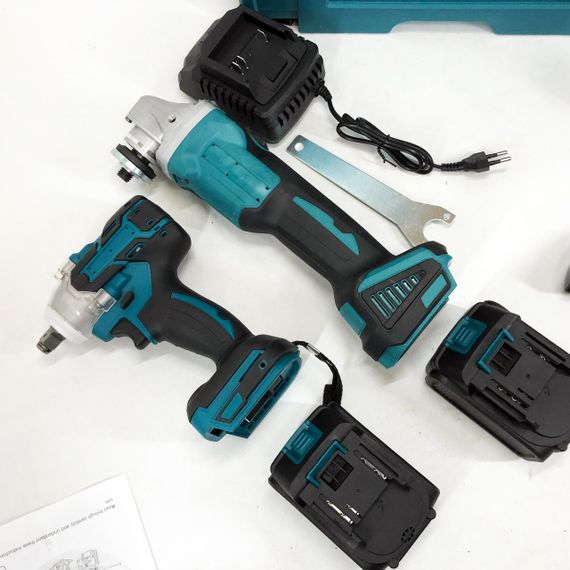 Набір 2 в 1 шуруповерт + гайковерт в валізі 2 акумулятори | Зображення 1