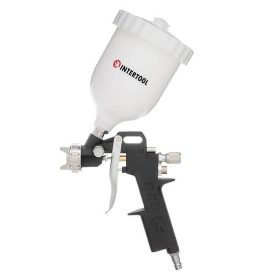 Фарбопульт пневматичний HP, форсунка 1.5 мм, верхній пластиковий бачок 600 мл, 3 регулювання, 5bar INTERTOOL1 | Зображення 2
