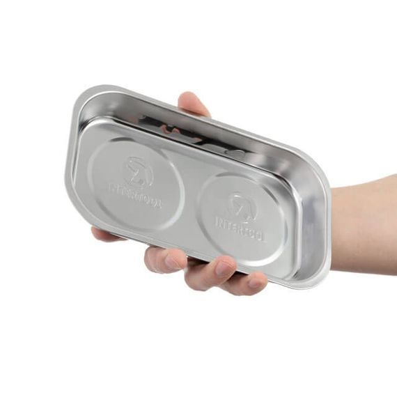 Тарілка магнітна подвійна 136*237*28 мм INTERTOOL ET-1053 | Зображення 2