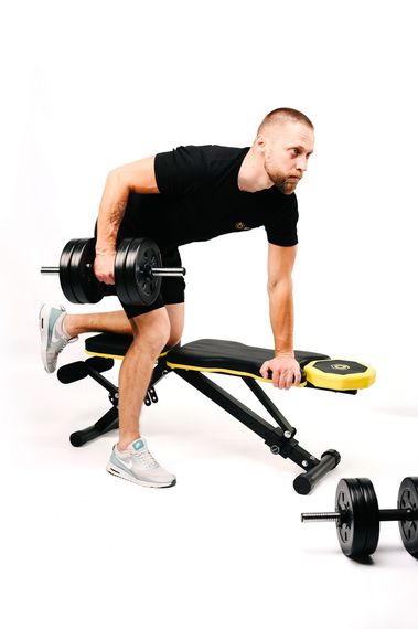 Набір Besport PowerPro гантелі 2х21кг з лавою WB-002 | Зображення 7