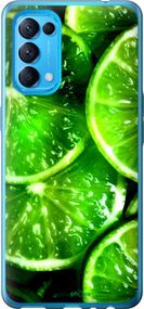 Чохол на Oppo Reno5 Зелені часточки лимона "852u-2206-2448"