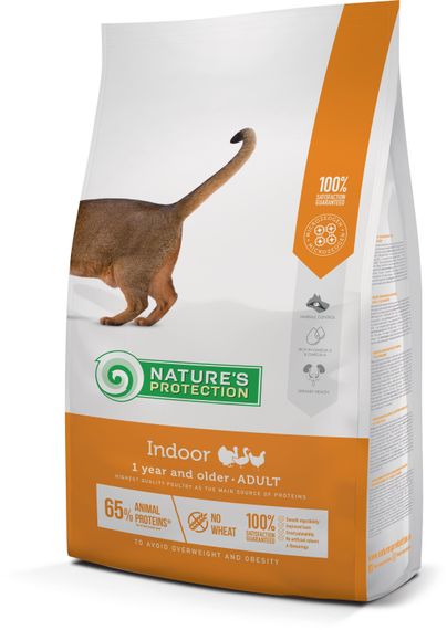 Корм Nature's Protection Indoor сухий для дорослих котів мешкаючих у будинку 7 кг