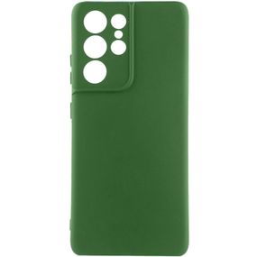 Чохол TPU GETMAN Liquid Silk Full Camera для Samsung Galaxy S22 Ultra Зелений / Dark green