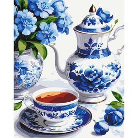 Картина по номерам "Натюрморт в голубых тонах" 12040-AC 40х50 см