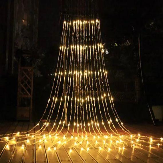 Гірлянда-штора 2,5х1,5 м з 240 LED прозорий шнур, Синя XPRO (23456432401_448) | Зображення 1