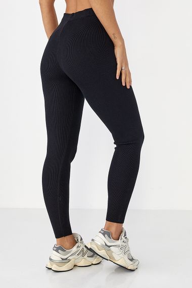 Жіночі трикотажні лосини - чорний цвет, ONE SIZE (є розміри) | Зображення 1