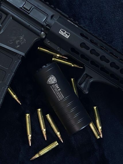 тактичний глушник БМ6 30% Русофоб 5.45 з фіксатором для AKC-74У AK-74 AKC-74 чорний