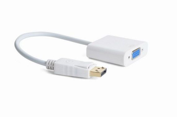 Адаптер-перехідник DisplayPort на VGA Cablexpert A-DPM-VGAF-02-W