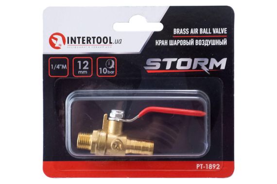 Кран шаровый воздушный Intertool - 1/4"Н x 12 мм (PT-1892)