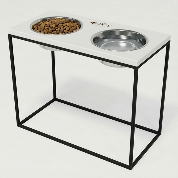 Миски на подставке для больших собак Hollky Base XL40 (2 × 1,8 л) BXL40-522640-BLWH