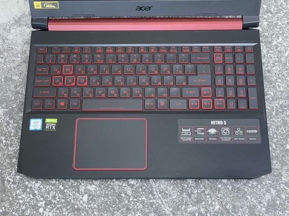 Ігровий ноутбук Acer Nitro 5 AN515-54 / 15.6" (1920x1080) IPS / Intel Core i7-9750H (6 (12) ядер по 2.6 - 4.5 GHz) / 16 GB DDR4 / 240 GB SSD / nVidia GeForce RTX 2060, 6 GB GDDR6, 192-bit / WebCam / Win10 Pro б/в | Зображення 3