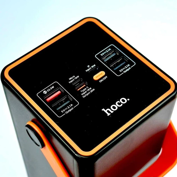 Повербанк з ліхтарем 90000mAh 22.5W Hoco J107 Super 333Wh PD20W 4xUSB/Type-C/MicroUSB | Зображення 4