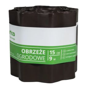 Бордюрна стрічка VARTCO 9 м х 15 см коричневий БОРЛ0005