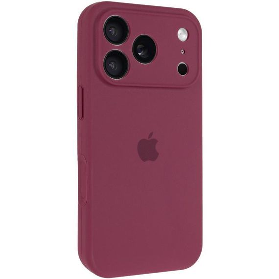 Чохол Silicone Case Full Camera Protective (AA) для Apple iPhone 17 Pro Max (6.9") Бордовий / Plum