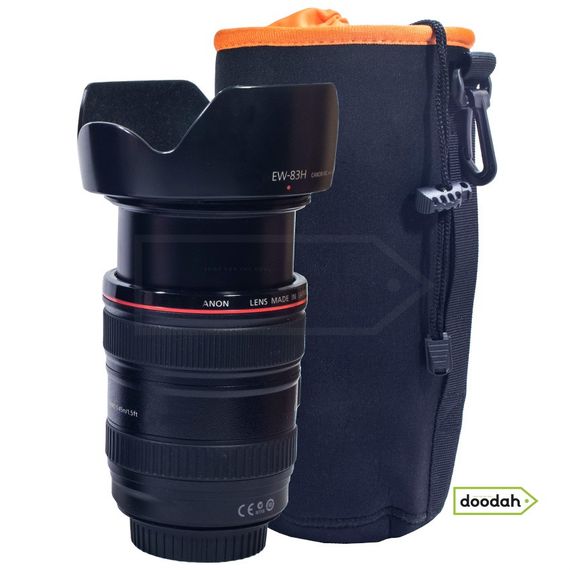Чохол для об'ектива - Photolife Orange PR - XL: 100 мм x 240 мм (на затяжці та карабіні) | Зображення 7