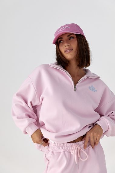 Жіночий спортивний костюм із плюшевим начісом - рожевий цвет, ONE SIZE (є розміри) | Зображення 2