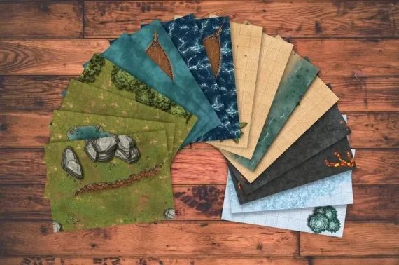 Поля для бою для настільних рольових ігор - 16 шт (Variety Battle Mats) | Зображення 1