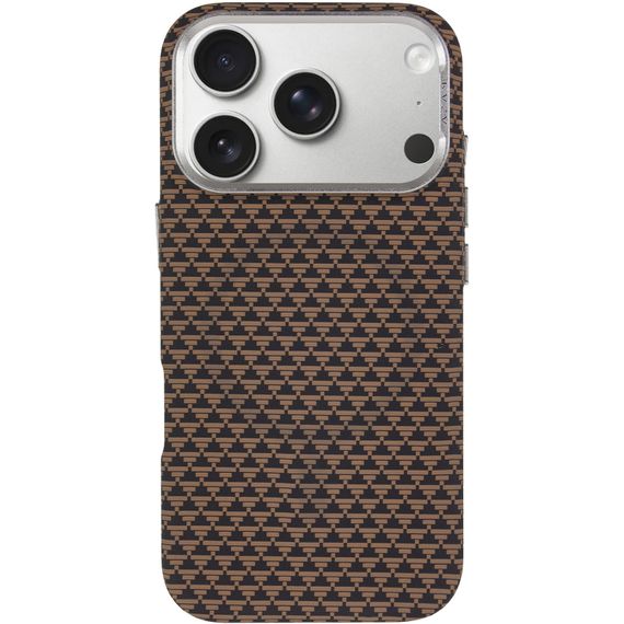 Чохол TPU+PC KVZV Triangular Pattern with Magnetic Fit для Apple iPhone 17 Pro Max / 18 Pro Max 6.9 Khaki | Зображення 1
