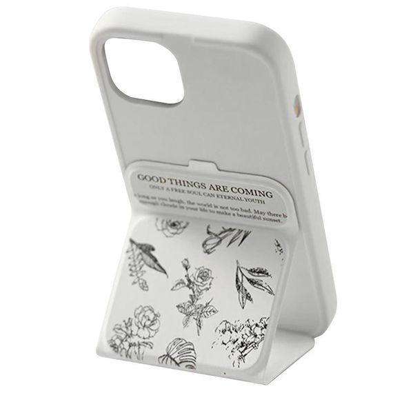 Чехол TPU Panel Stand для Apple iPhone 15 Pro (6.1") Floral Sketch | Зображення 2