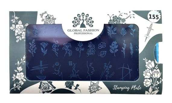 Пластина для стемпинга 155 Global Fashion (12х6см) | Зображення 1