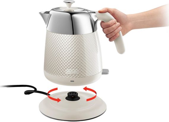 Электрочайник DeLonghi KBL-2001-W 1,6 л бежевый | Зображення 1